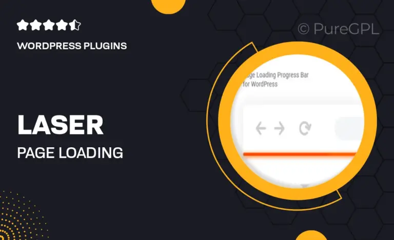 laser page loading progress bar for wordpress