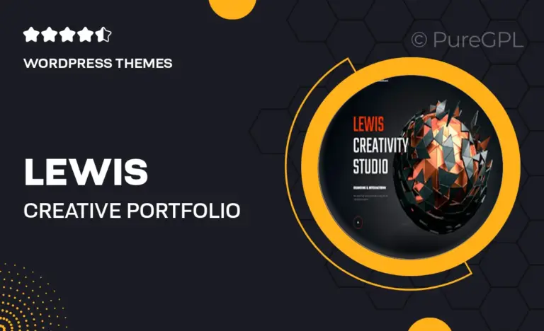 lewis creative portfolio wordpress theme