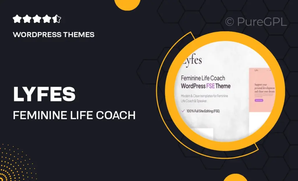 Lyfes – Feminine Life Coach & Speaker FSE WordPress Theme