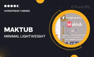 Maktub – Minimal & Lightweight Blog for WordPress