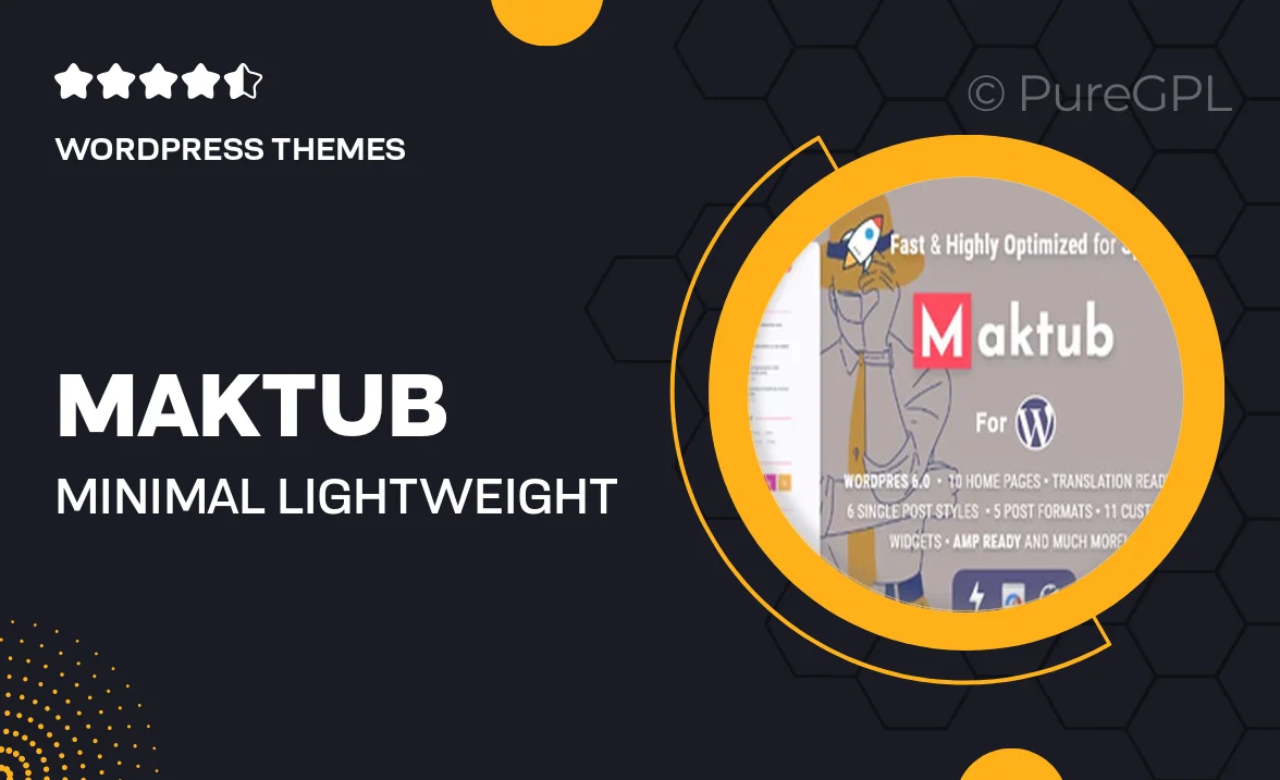 Maktub – Minimal & Lightweight Blog for WordPress