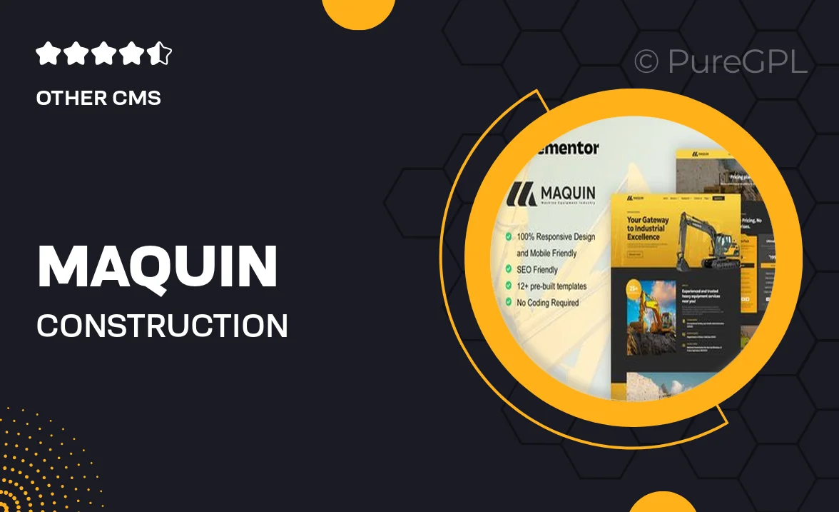 Maquin – Construction Equipment Rentals Elementor Pro Template Kit