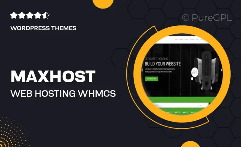 maxhost web hosting whmcs and corporate business wordpress theme with woocommerce