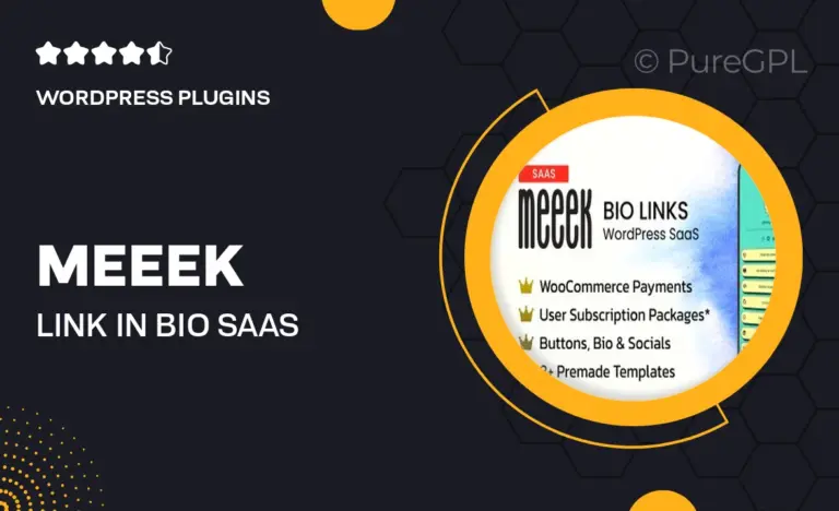 meeek link in bio saas wordpress