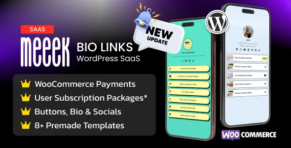 meeek link in bio saas wordpress