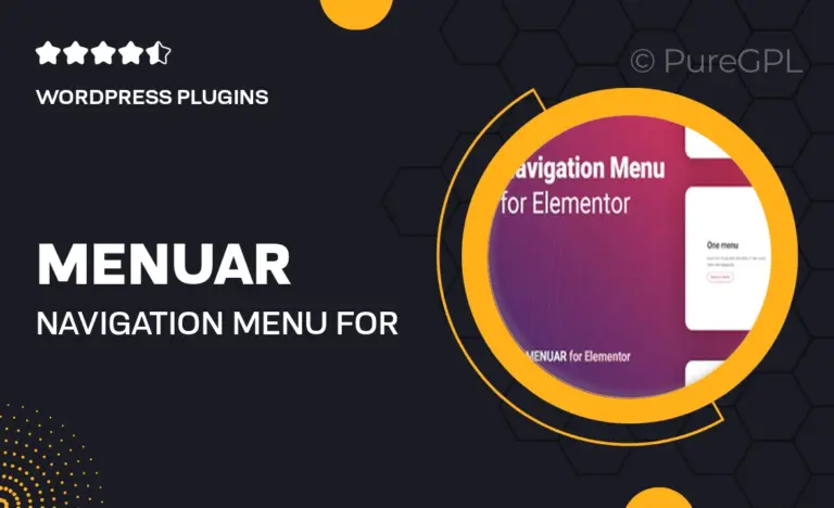 menuar navigation menu for elementor
