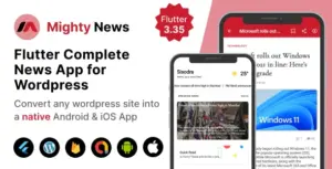 MightyNews – Flutter News App with WordPress backend