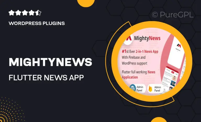 mightynews flutter news app with wordpress backend