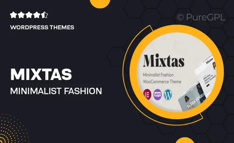 mixtas minimalist fashion woocommerce theme