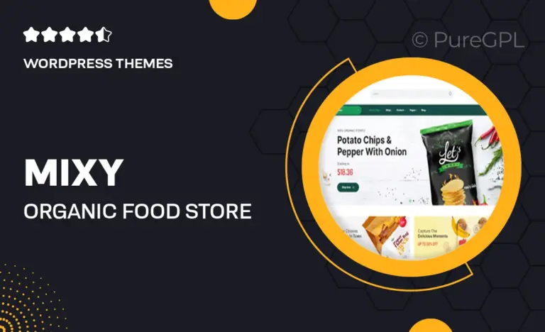 mixy organic food store wordpress theme