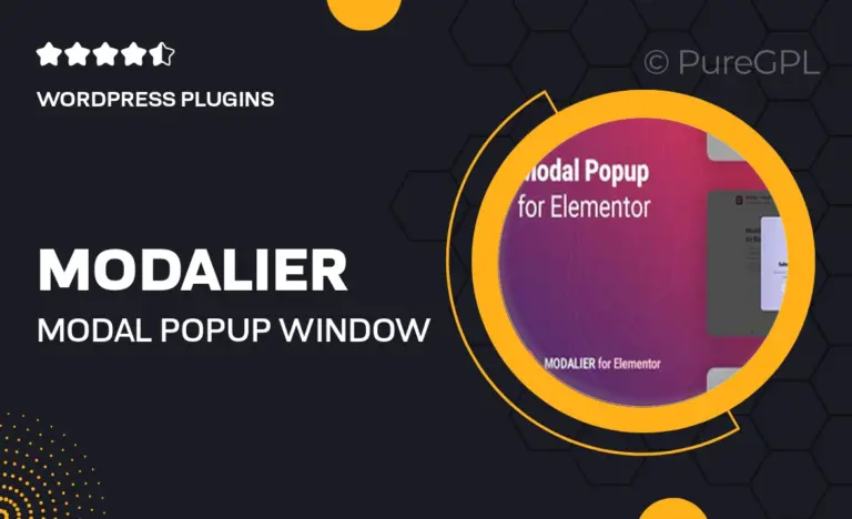 modalier modal popup window for elementor