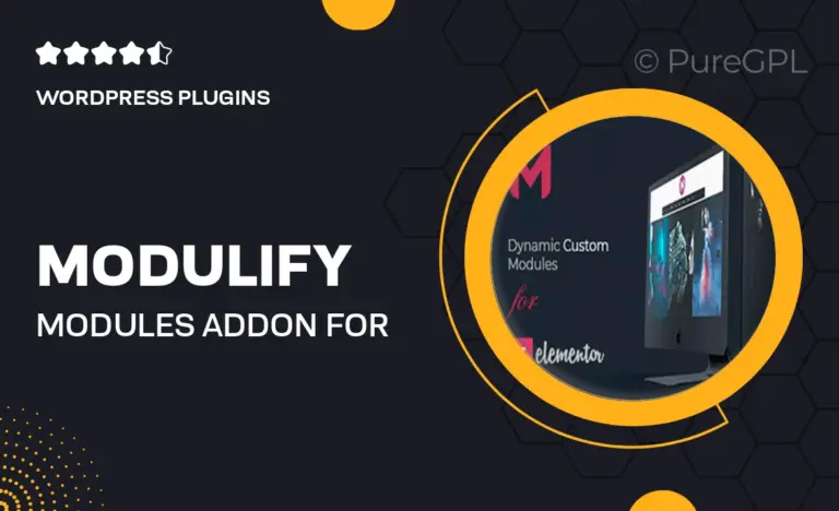 modulify modules addon for elementor page builder