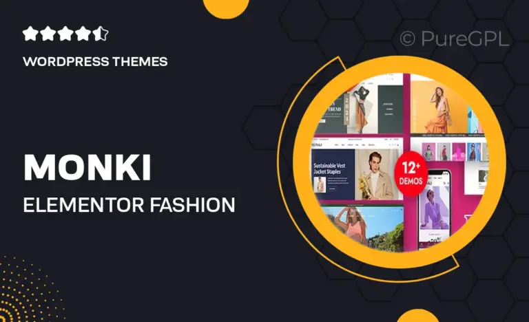 monki elementor fashion woocommerce wordpress theme