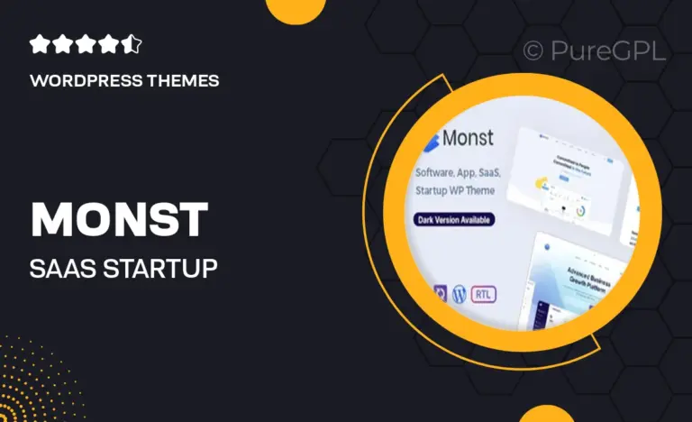 monst saas startup wordpress theme