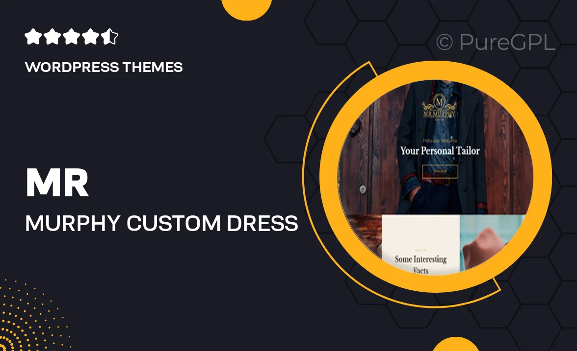 Mr. Murphy – Custom Dress Tailoring Clothing WordPress Theme