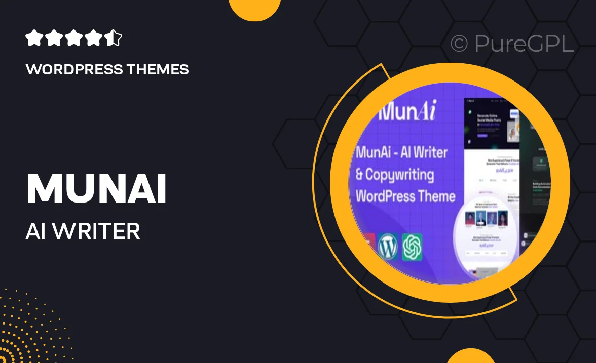 MunAi – AI Writer & Copywriting WordPress Theme