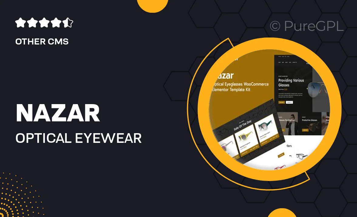 Nazar – Optical Eyewear WooCommerce Store Elementor Pro Template Kit