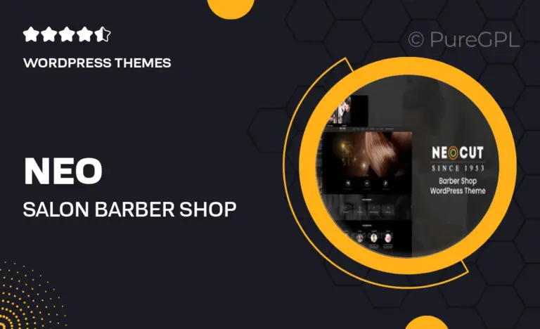neo salon barber shop wordpress theme