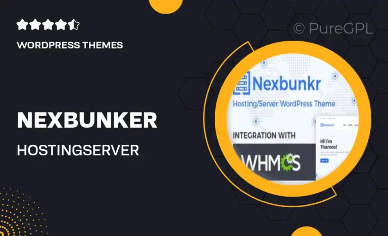 nexbunker hosting server wordpress theme whmcs