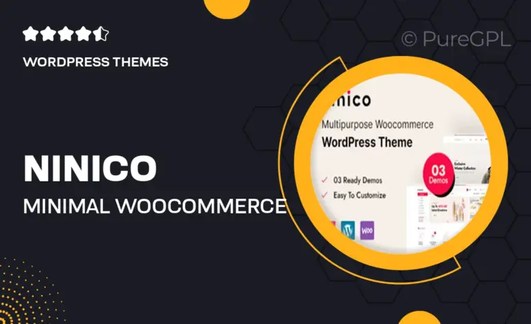 ninico minimal woocommerce wordpress theme