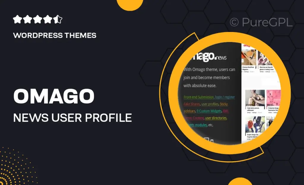 Omago News – User Profile Membership & Content Sharing Theme 59 Omago News – User Profile Membership & Content Sharing Theme