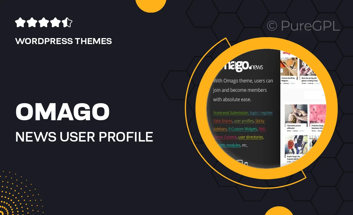 Omago News – User Profile Membership & Content Sharing Theme