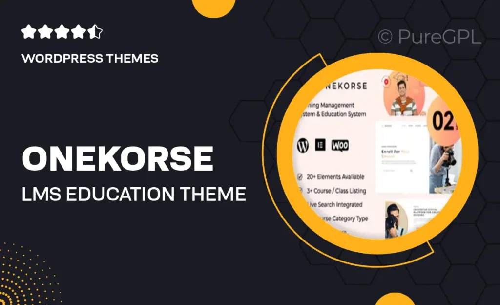 Onekorse – LMS Education Theme