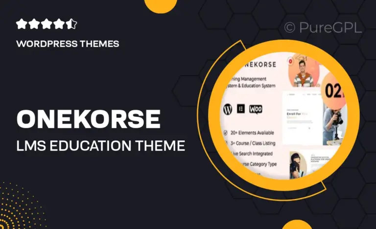 onekorse lms education theme