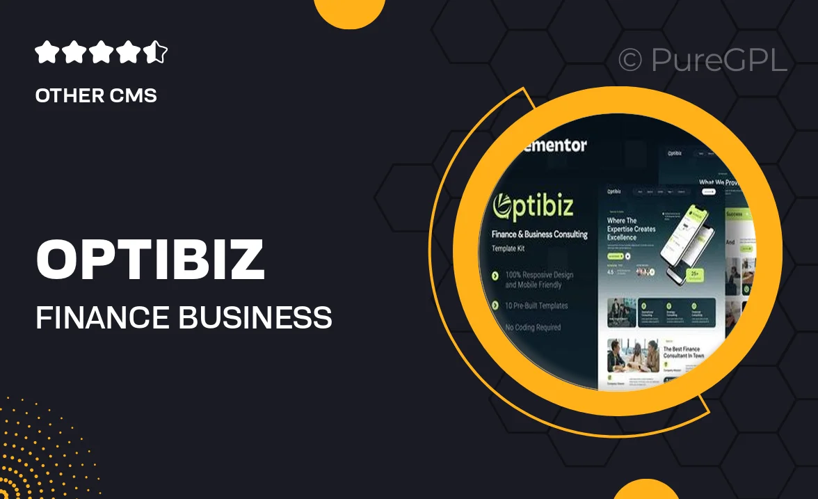 Optibiz – Finance & Business Consulting Elementor Template Kit