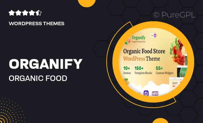 organify organic food products wordpress theme