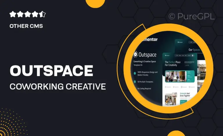 outspace coworking creative space elementor template kit