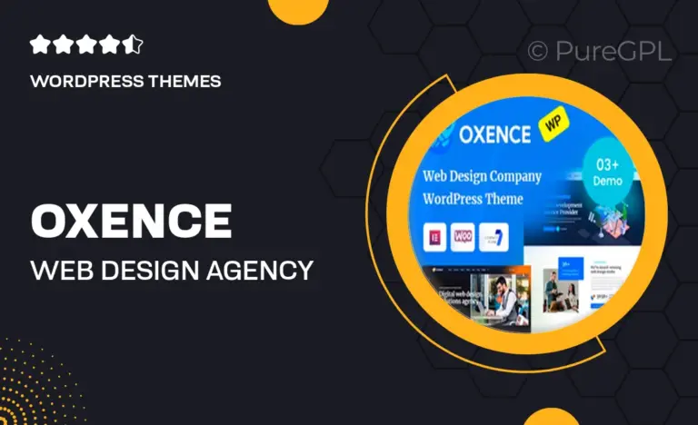 oxence web design agency elementor wordpress theme