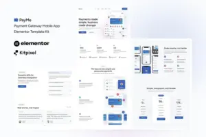 PayMe – Payment Gateway Mobile App Elementor Template Kit