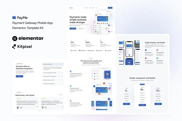 payme payment gateway mobile app elementor template kit 1