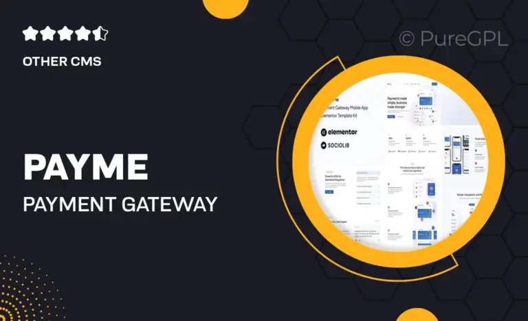 payme payment gateway mobile app elementor template kit