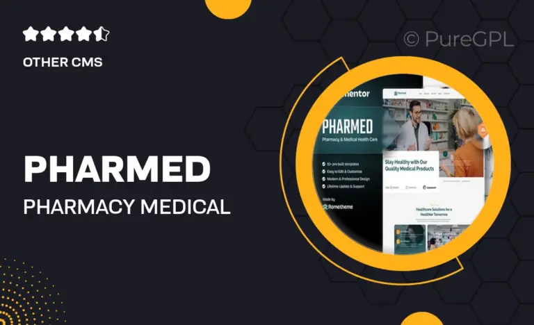 pharmed pharmacy medical health care elementor template kit