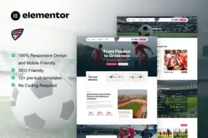 Playyon – Football Team & Sports Academy Elementor Pro Template Kit