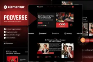 Podverse – Radio Station & Podcaster Elementor Template Kit