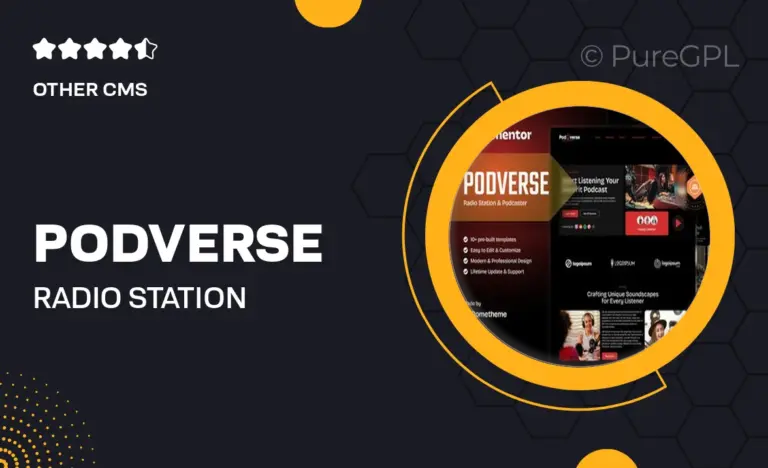 podverse radio station podcaster elementor template kit
