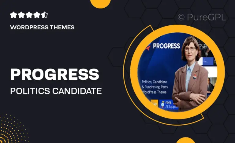 progress politics candidate fundraising wordpress theme