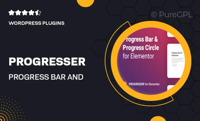 progresser progress bar and progress circle for elementor