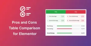 Pros & Cons Widget for Elementor