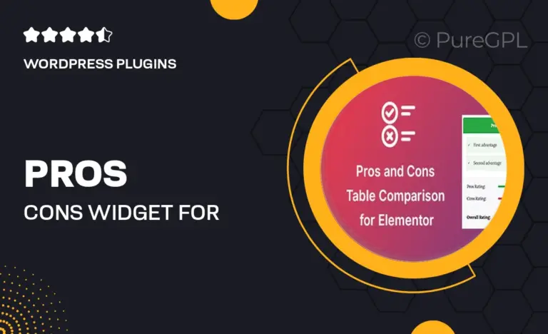 pros cons widget for elementor
