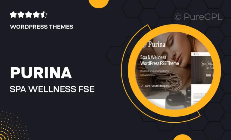 purina spa wellness fse wordpress theme