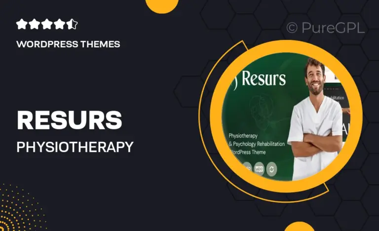 resurs physiotherapy psychology rehabilitation wordpress theme