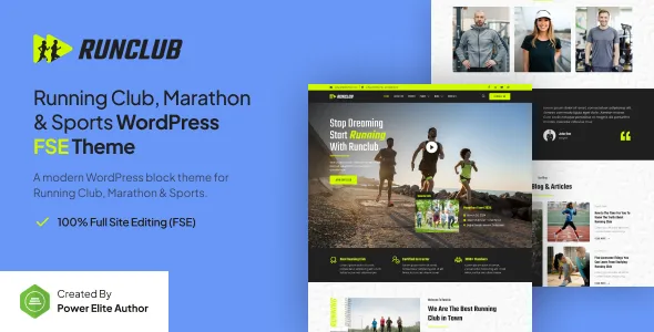 runclub running club marathon sports fse wordpress theme 1