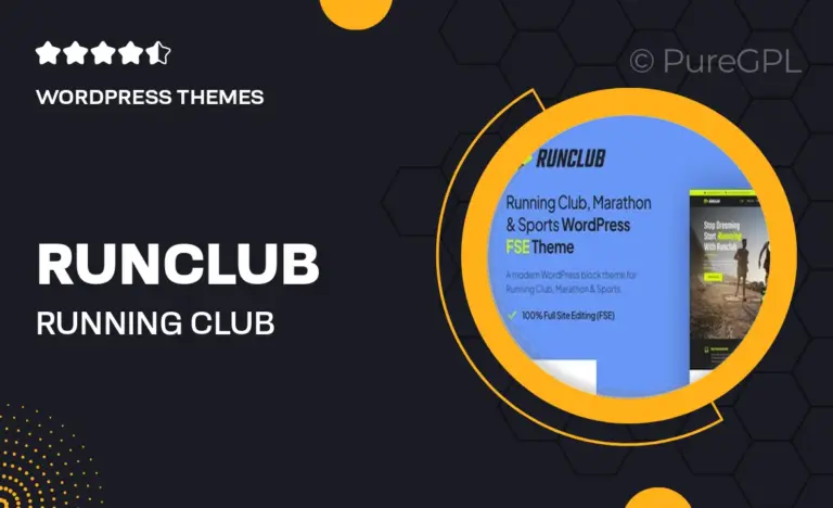 runclub running club marathon sports fse wordpress theme