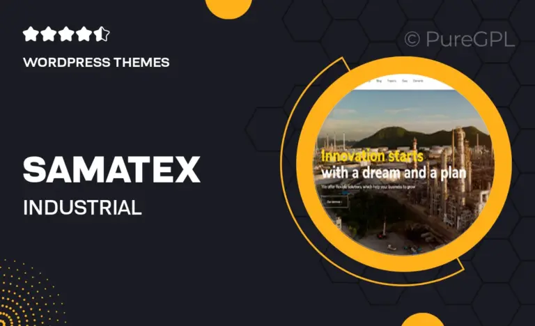 samatex industrial wordpress theme woocommerce