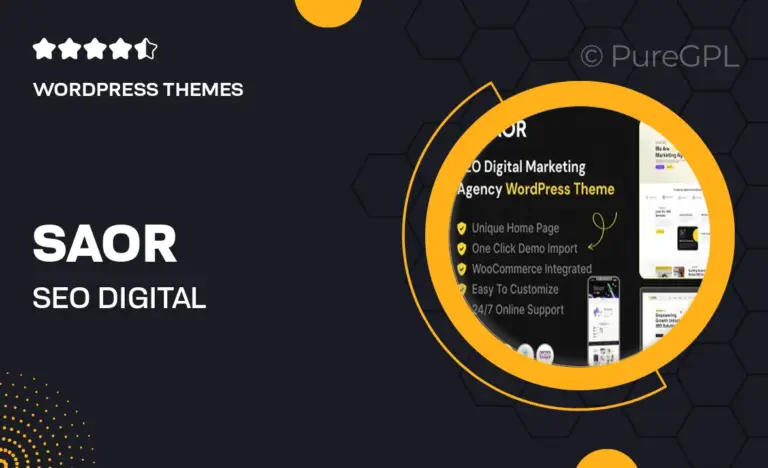 saor seo digital marketing agency wordpress theme