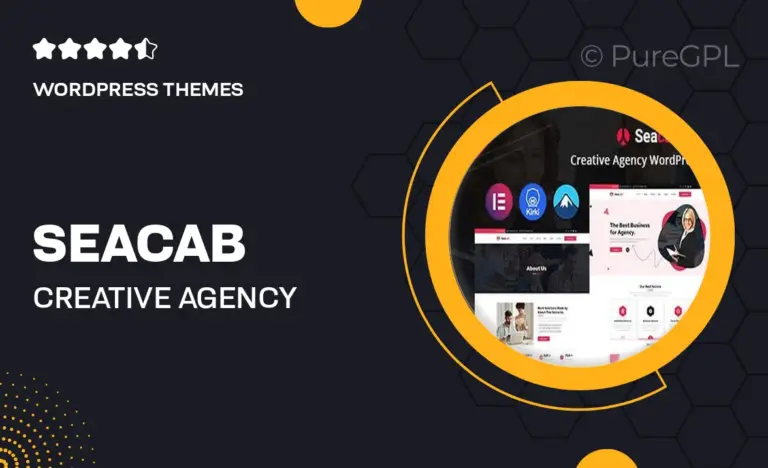 seacab creative agency wordpress theme